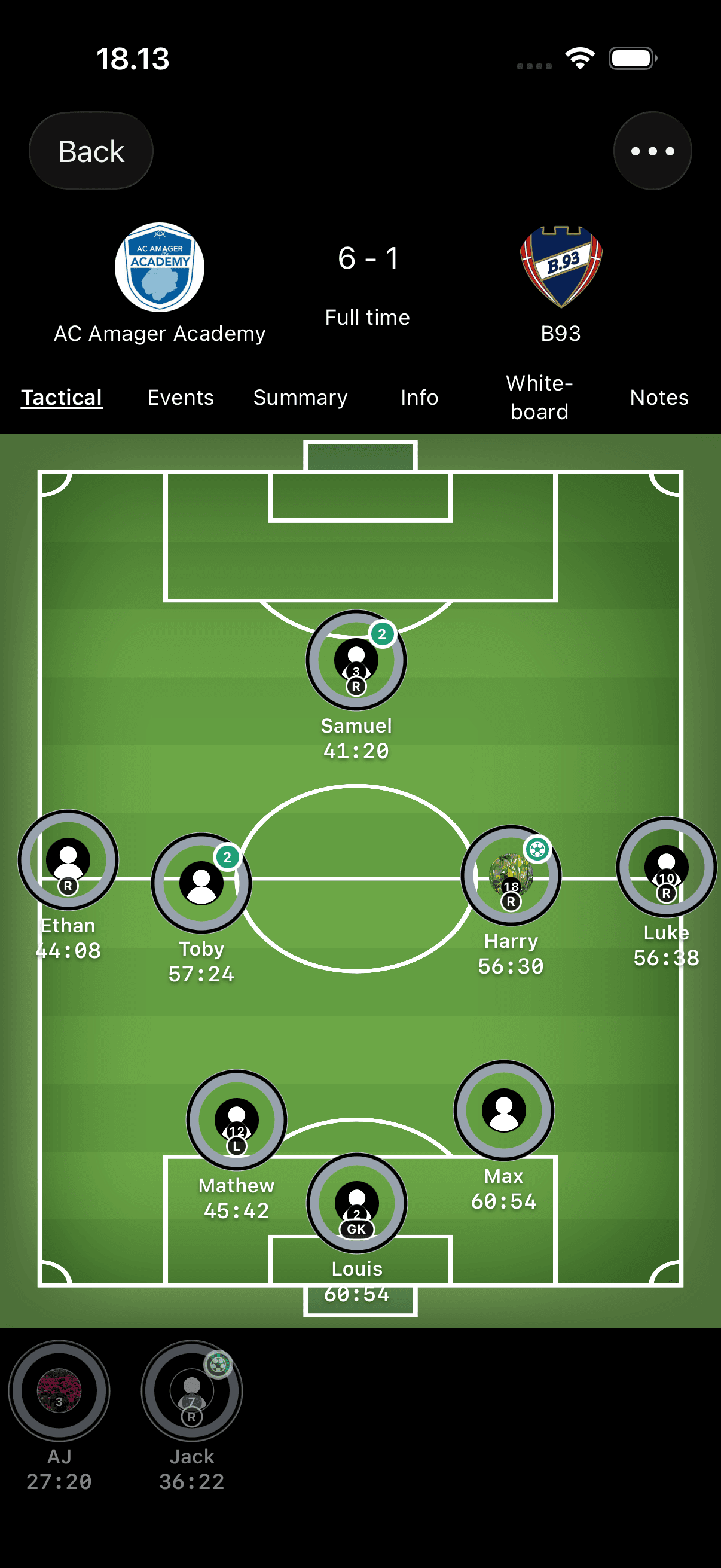 Tactical formation view